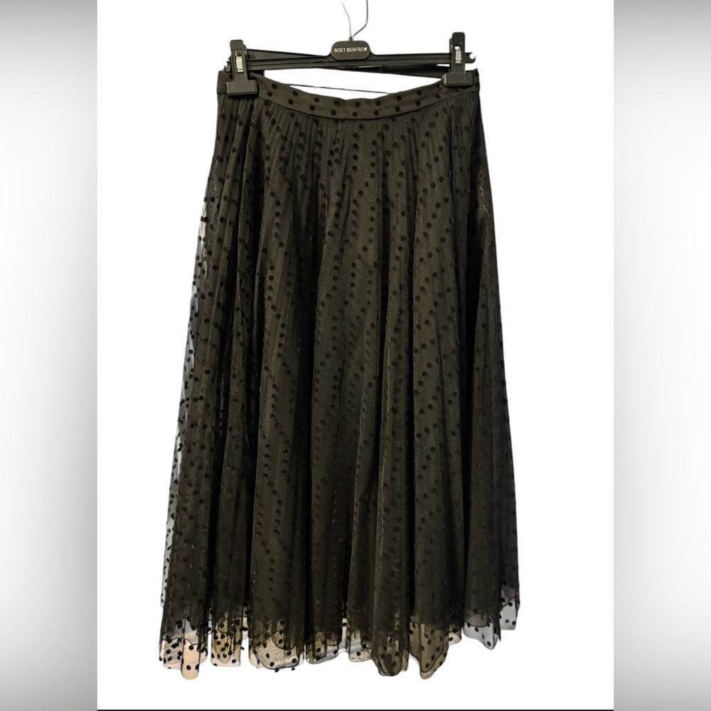 Burberry Black Tulle Polka Dot Skirt – Size US 10 / IT 44